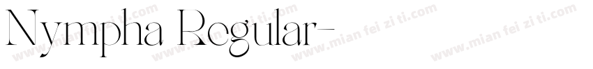 Nympha Regular字体转换